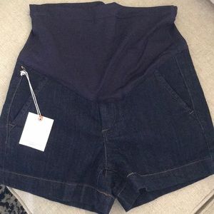 NWT! Pink Blush Denim Maternity Shorts